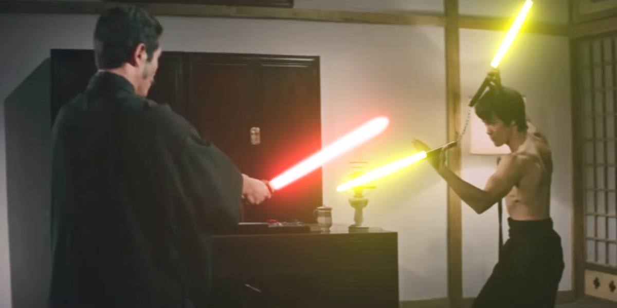 Watch This Amazing Bruce Lee ‘Fist of Fury’ Scene Recreation with Lightsabers