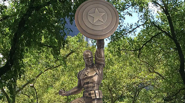 Captain America Turns 75 This Year And Marvel Celebrated with a Giant Bronze Statue!