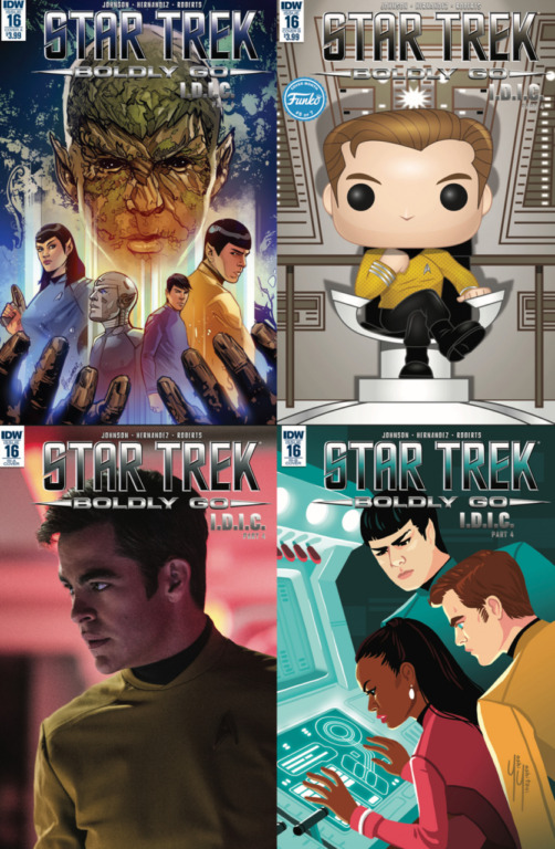 Star Trek Boldly Go IDIC Part 4 IDW Covers Mike Johnson Angel Hernandez Yoshi Yoshitani Mike Martin Funko Pop 