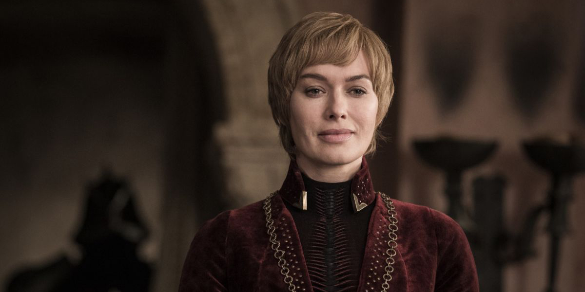 Cersei Lannister looks smug in Game of Thrones