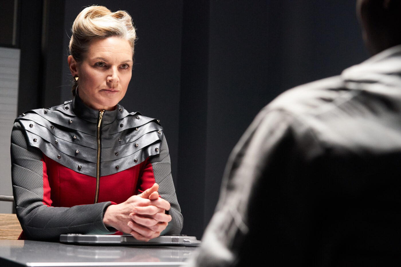 Kate Drummond as Authority Phydra in Utopia Falls