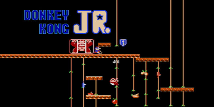 The opening scene for Donkey Kong Jr.