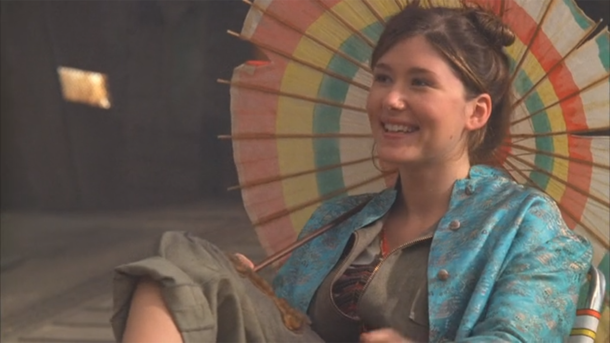 Jewel Staite as Kaylee on Firefly / Serentiy with her iconic parasol