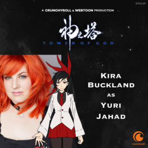 Kira Buckland as Yuri Jahad (Tower of God dub cast promo materials)