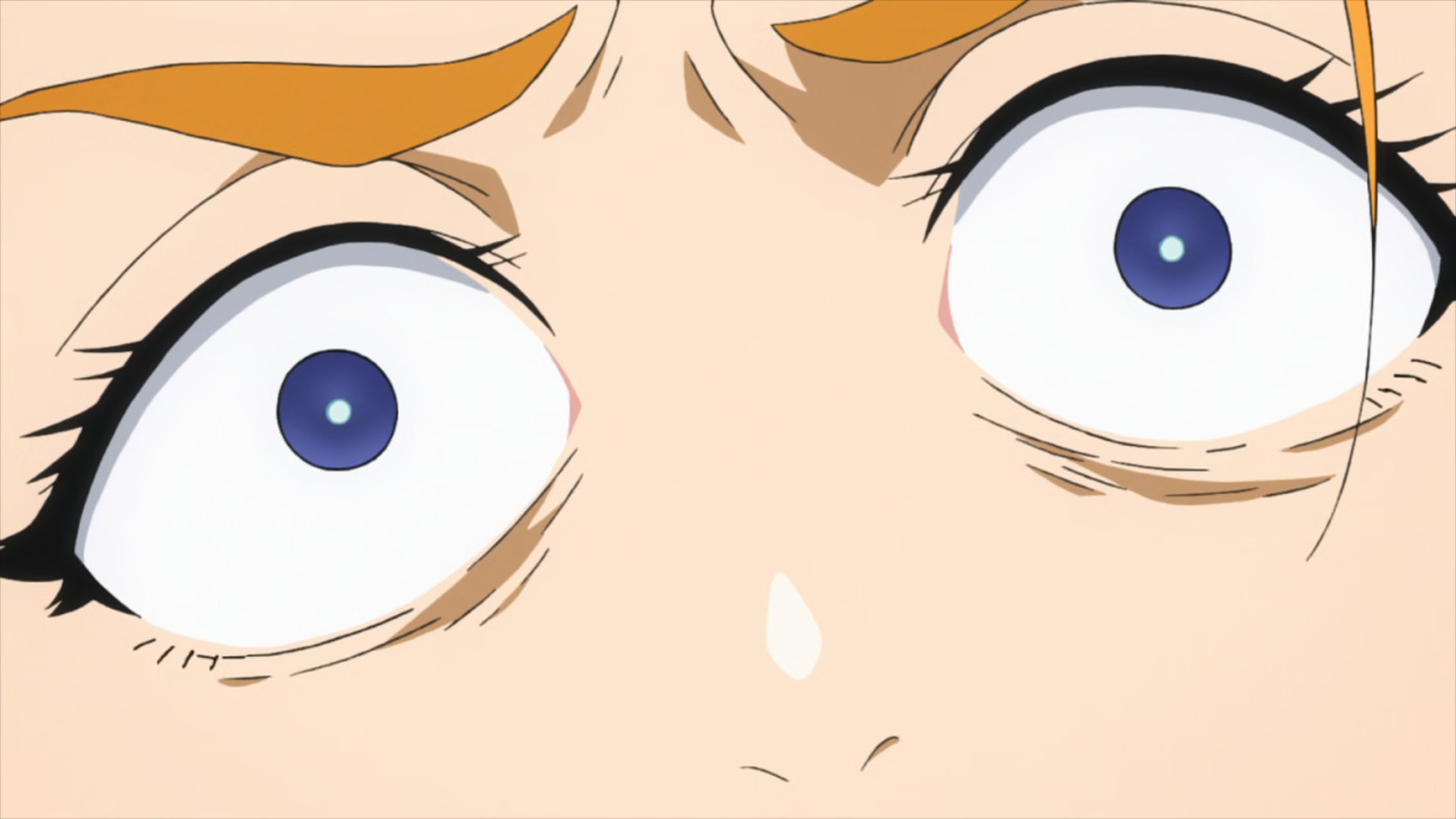 Natsume freaking out (Deca-Dence, season 1 episode 5)
