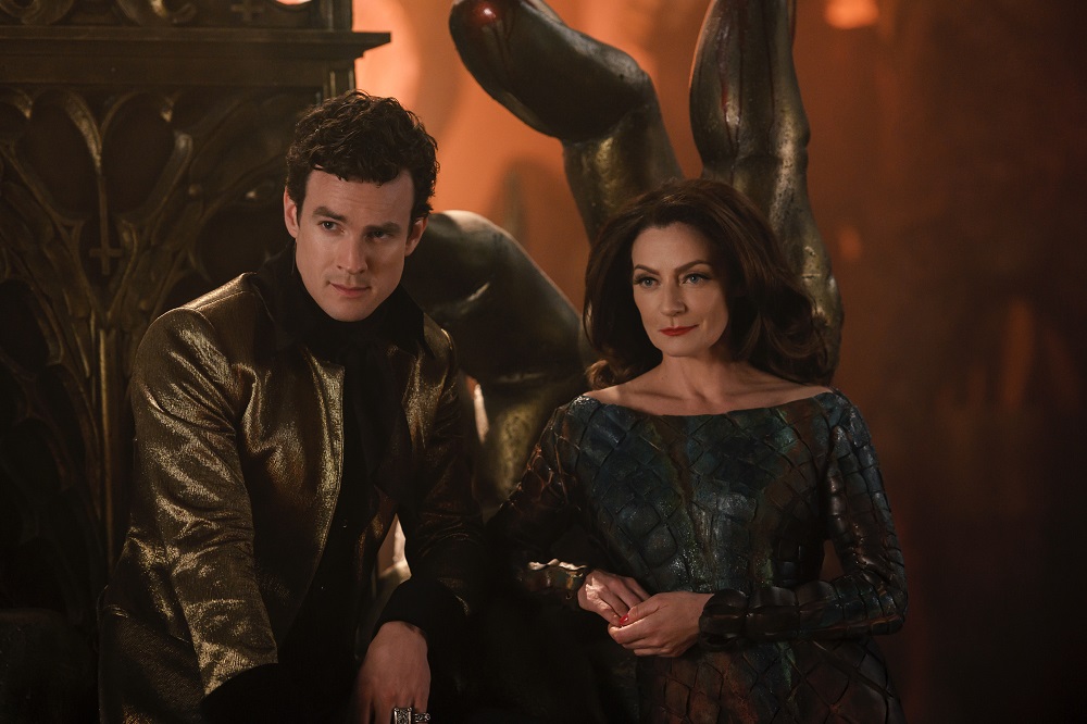 Dark Lord (Luke Cook) and Madame Satan in Chilling Adventures of Sabrina.