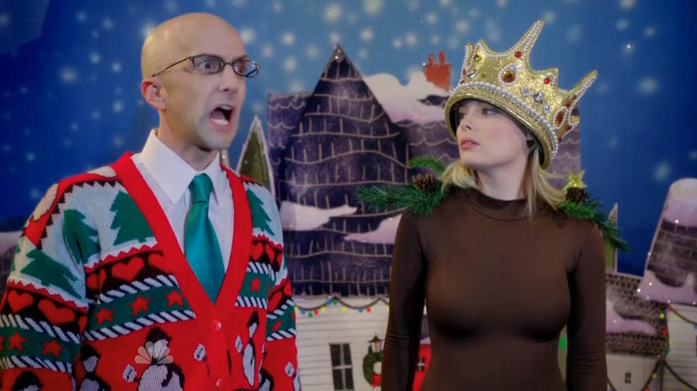 Still of Jim Rash and Gillian Jacobs in Community.