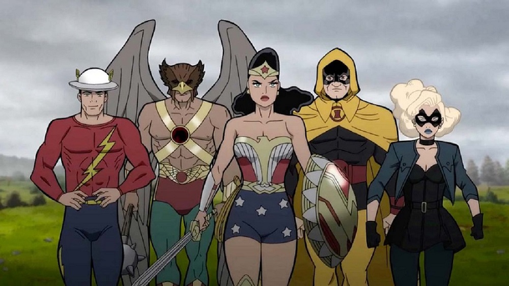 Animated still from DC's upcoming Justice Society: World War II.