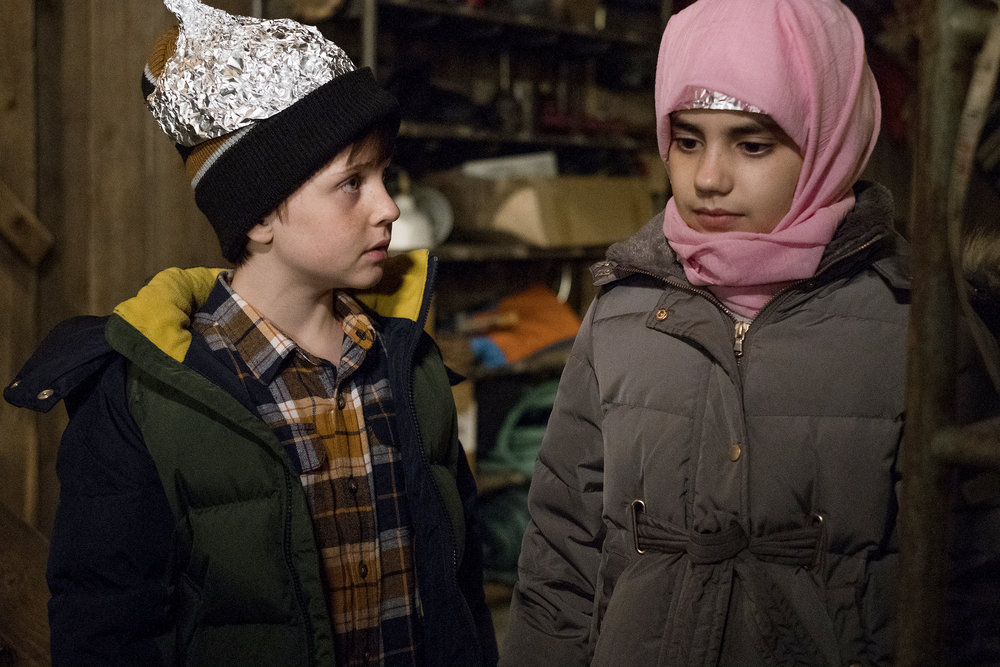 Still of Judah Prehn and Gracelyn Awad Rinke in Resident Alien episode "Birds of a Feather."