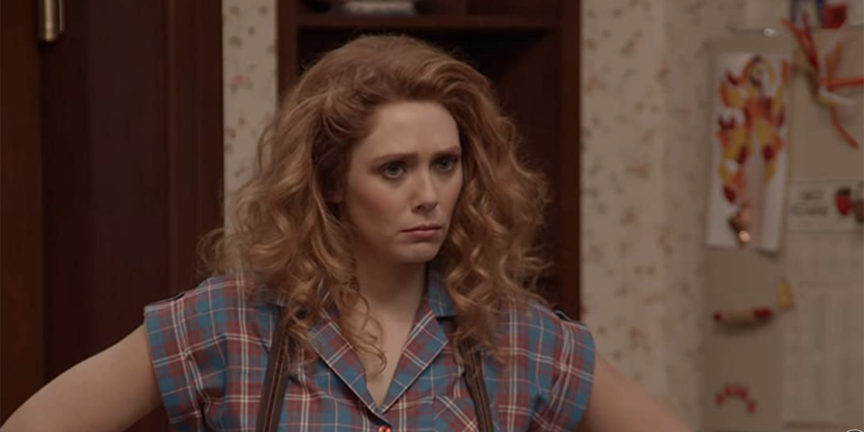 Wanda channels the Tanners in a still from WandaVision