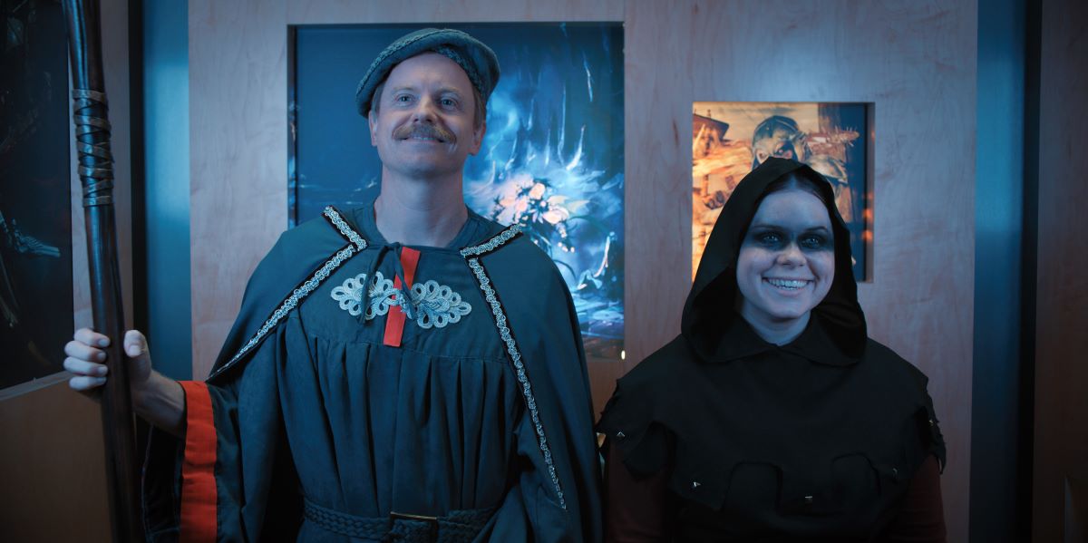 Still of David Hornsby and Jessie Ennis in Mythic Quest episode "Everlight."