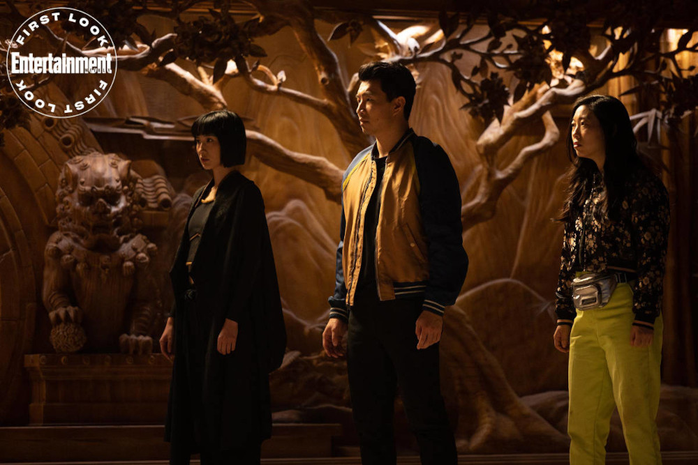 Xialing, Shang-Chi and Katy standing together in EW first look image.