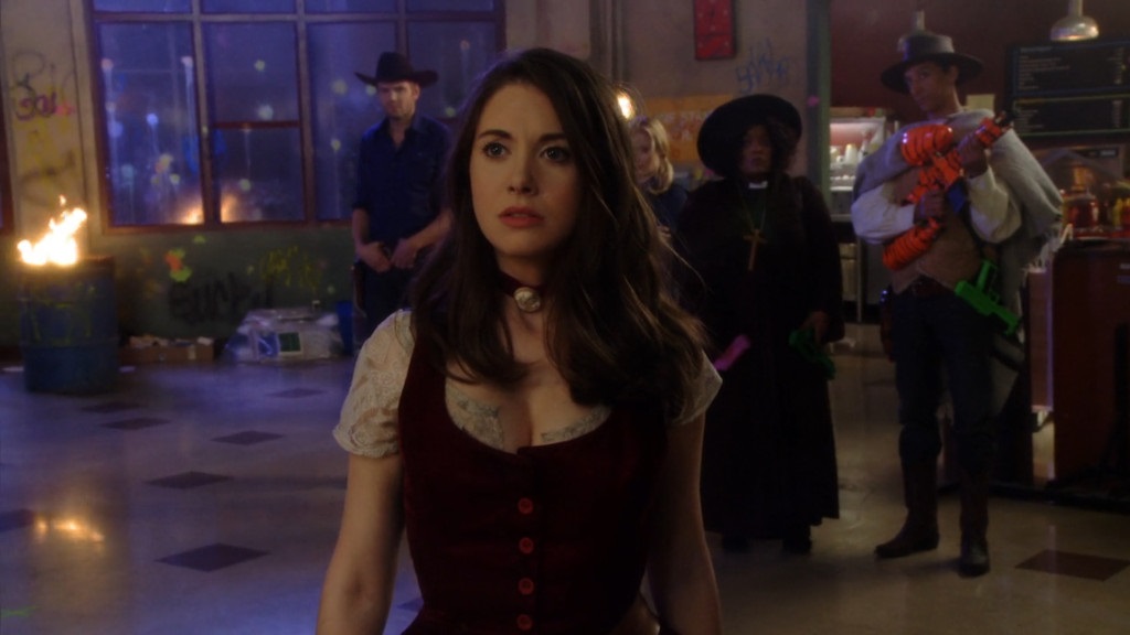 Still of Alison Brie in Community episode "A Fistful of Paintballs."