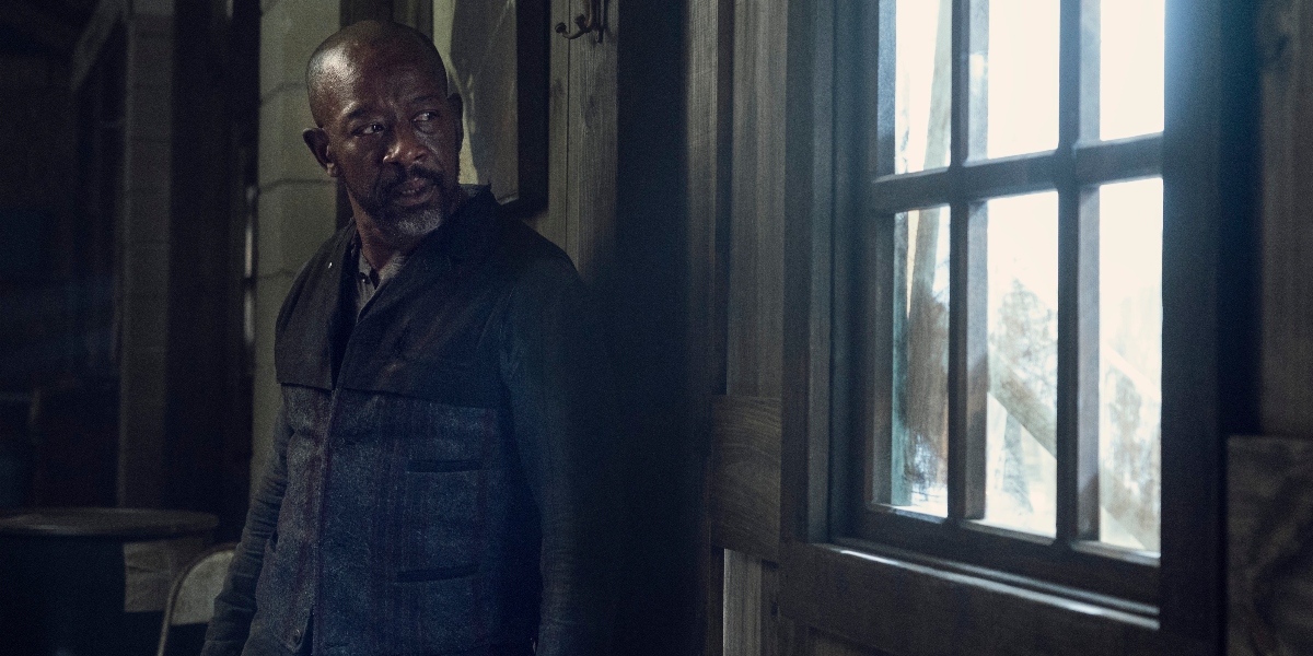 Morgan watches for approaching danger on Fear the Walking Dead