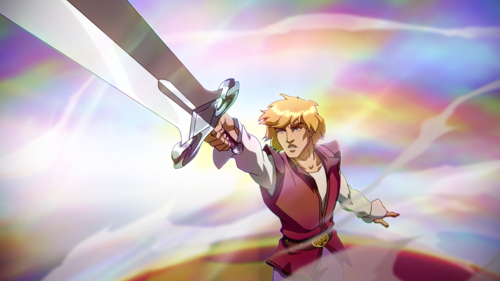 Prince Adam with the Sword of Power in Masters of the Universe: Revelation.