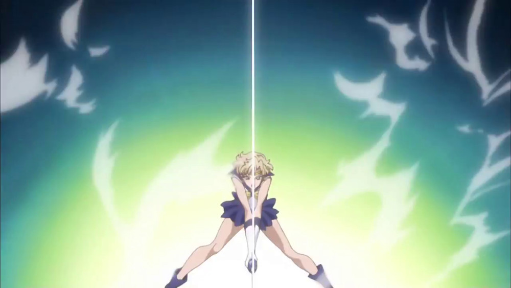 Sailor Uranus fighting.