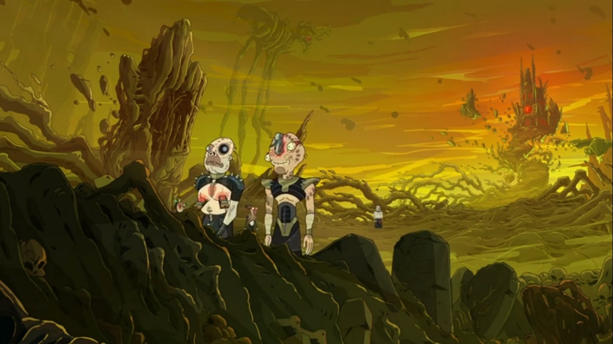 Photo of Hell in the Rick and Morty episode "Amortycan Grickfitti."