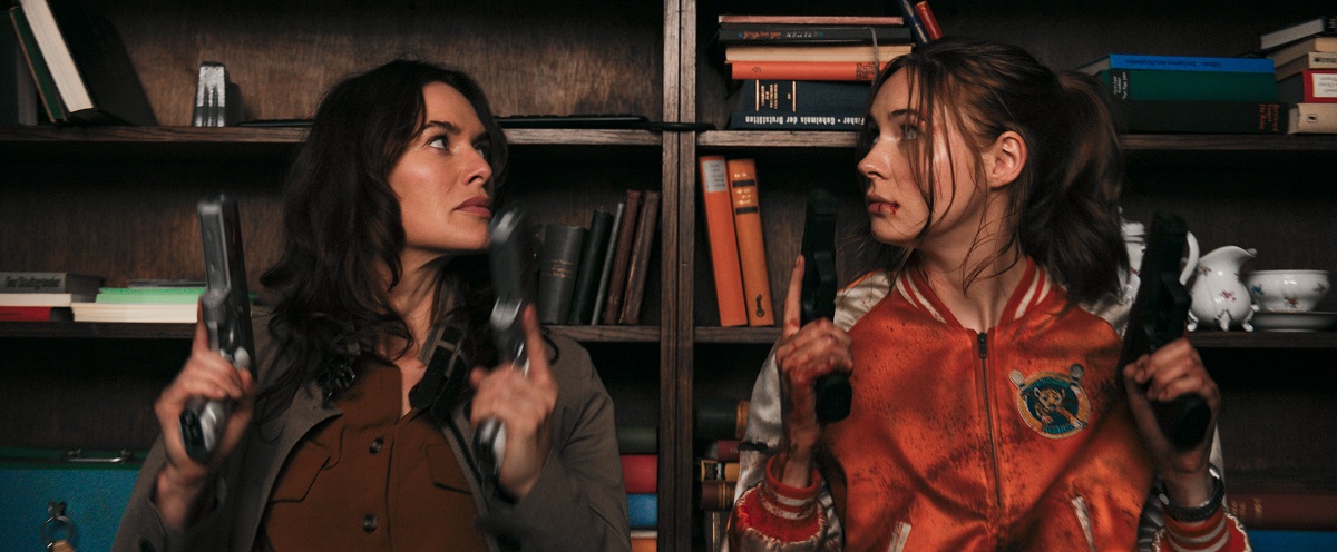 Still of Lena Headey and Karen Gillan in Netflix's Gunpowder Milkshake.