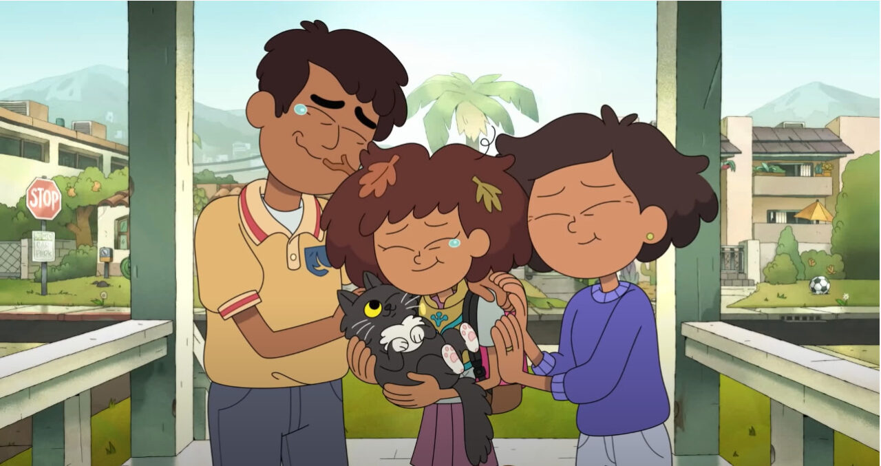 Anne Boonchuy with her parents in Amphibia Season 3.