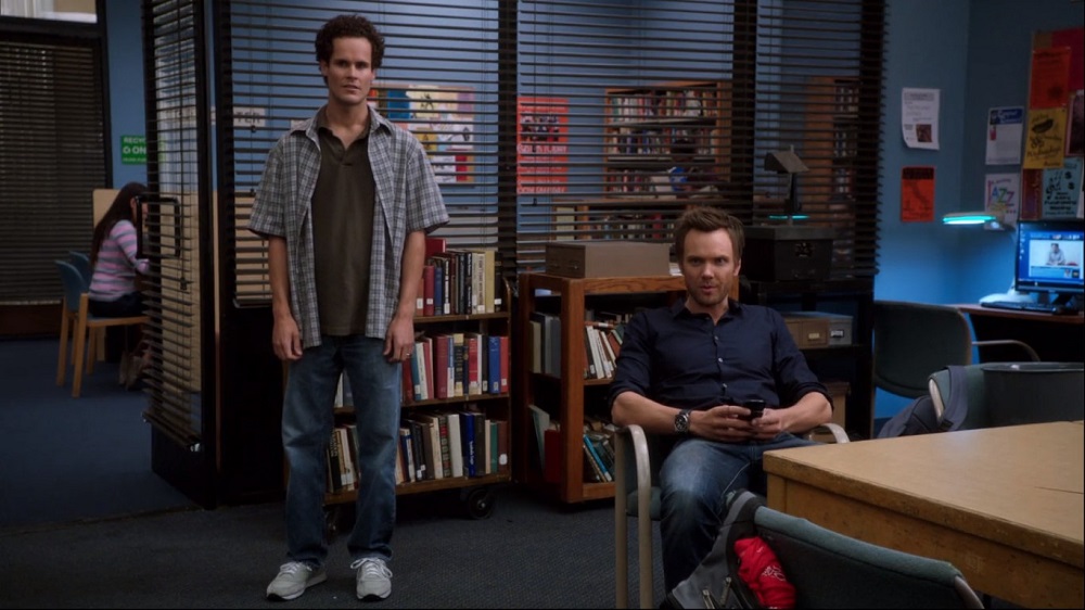 Still of David Neher and Joel McHale in Community Season 3 Episode 3 Competitive Ecology