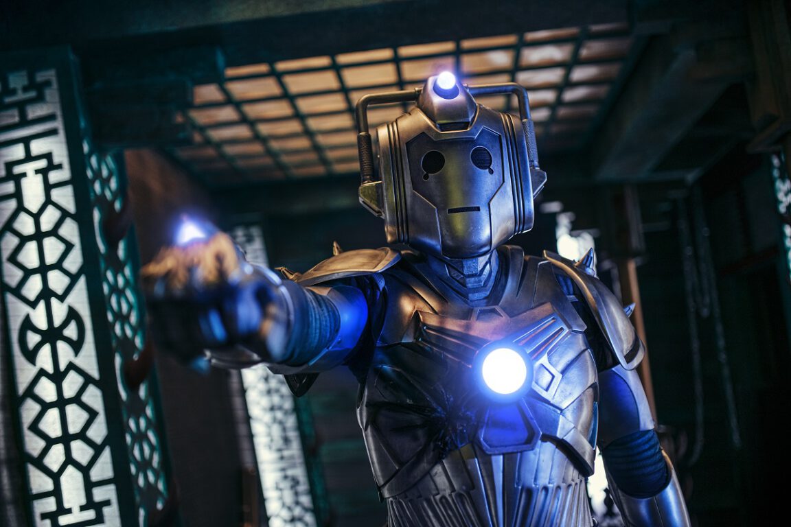 Still of a Cyberman in Doctor Who Season 13 Episode 3 Once, Upon Time