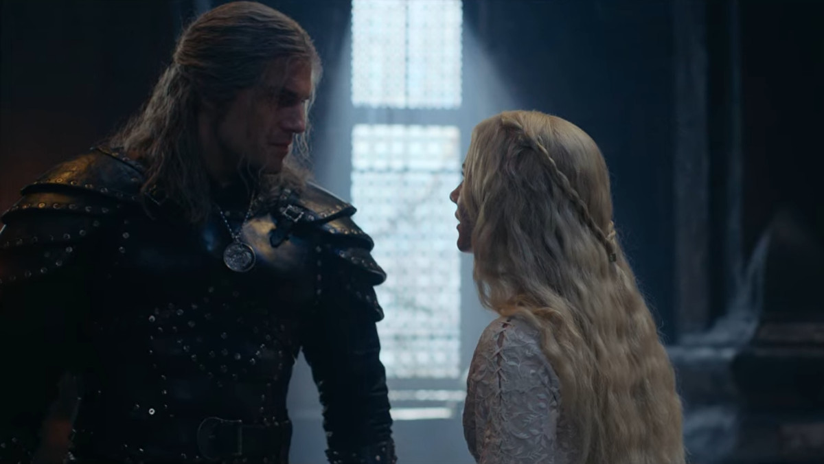 Geralt (Henry Cavill) and Ciri (Freya Allan) in The Witcher season two.