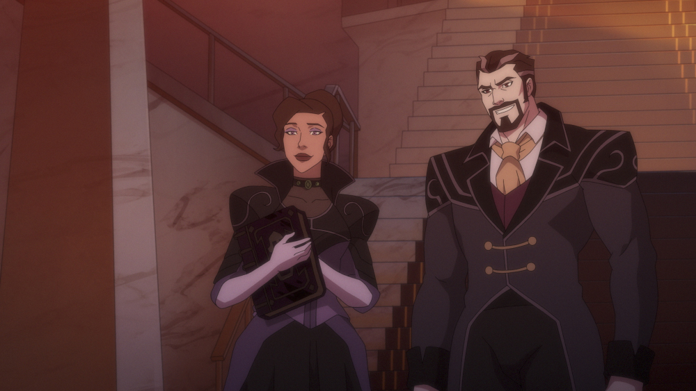 Grey Griffin (Delilah Briarwood) and Sylas Briarwood (Matthew Mercer) in The Legend of Vox Machina
