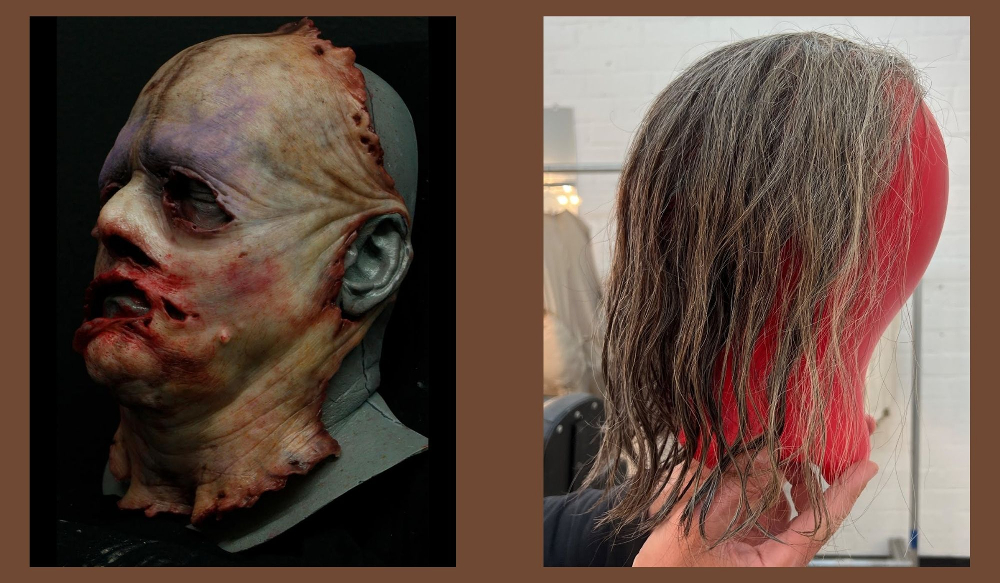 Face and hair for Leatherface for Texas Chainsaw Massacre