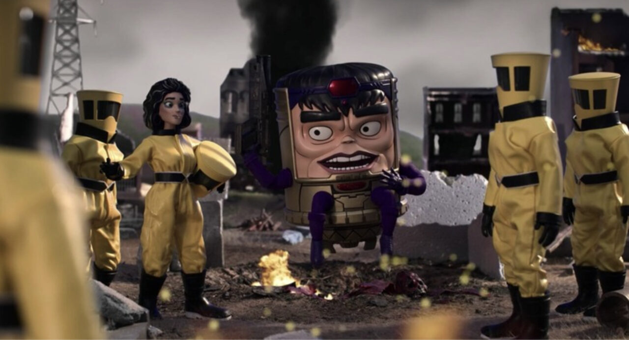 Monica (played by Wendi McLendon-Covey) after she killed an Avenger, shortly before MODOK takes credit for it. 