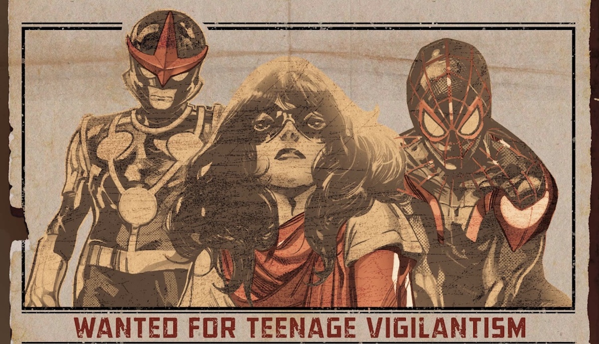 Nova, Ms. Marvel, and Miles Morales: Wanted for Teenage Vigilantism