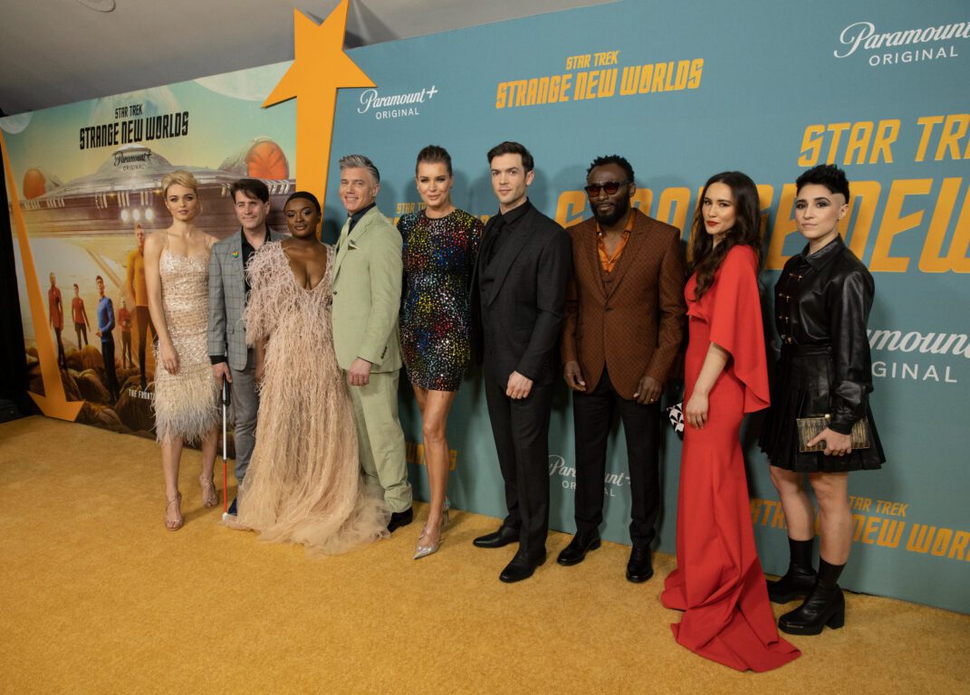 The Strange New Worlds Enterprise crew at the world premiere of the show.