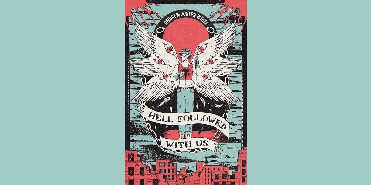 The cover of Hell Followed With us, a new book coming out Pride month 2022