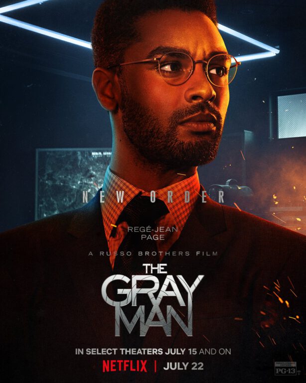 Rege-Jean Page character poster for The Gray Man.