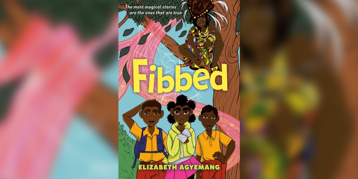 The cover of graphic middle-grade novel Fibbed by Elizabeth Agyemang.