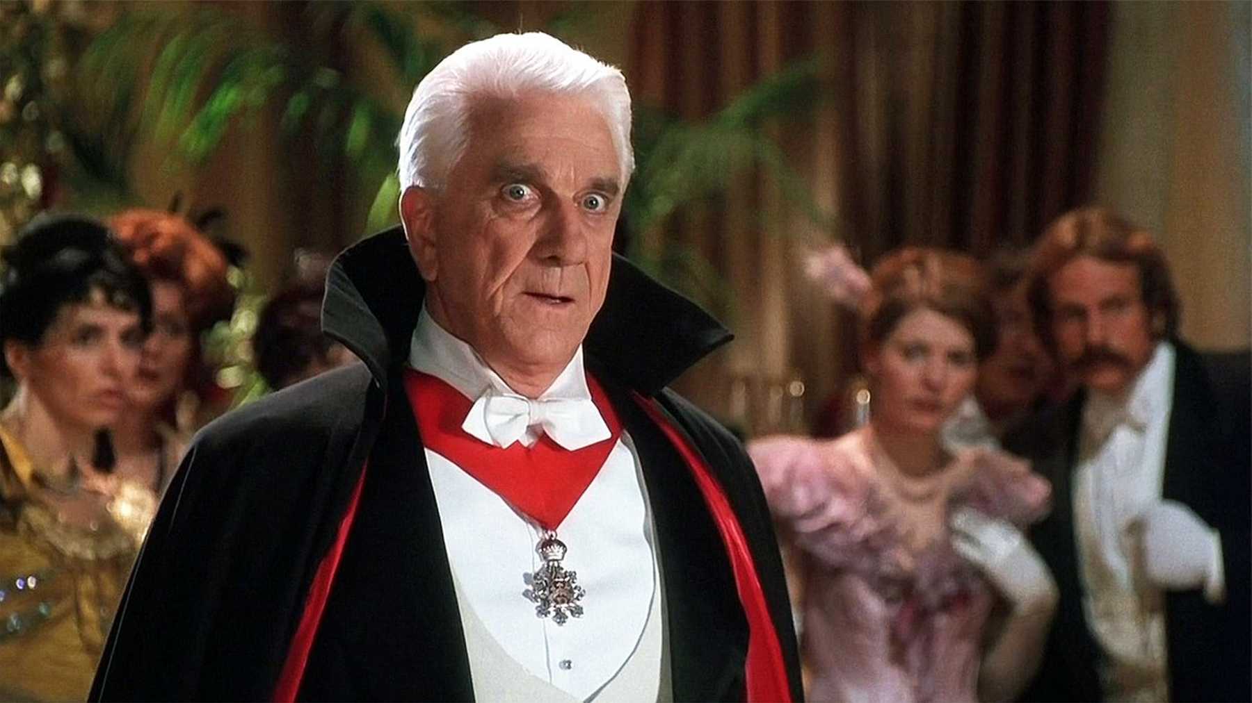 Leslie Nielsen stars as the titular character in Mel Brooks' Dracula: Dead and Loving It