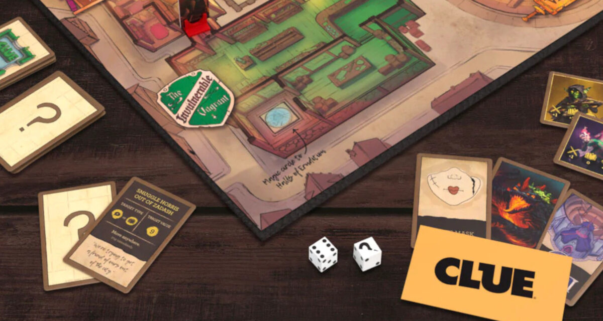 The board and pieces for Clue: Critical Role