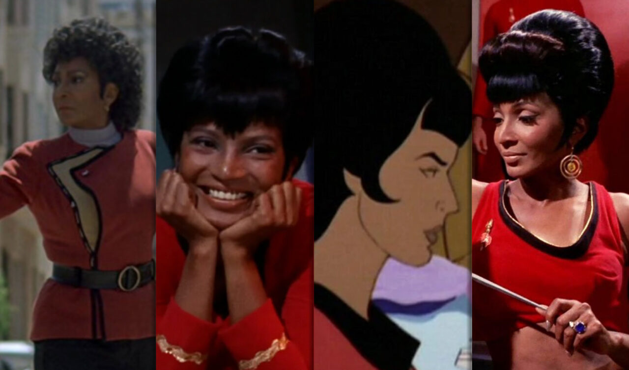 nichelle nichols as nyota uhura in several star trek episodes and movies