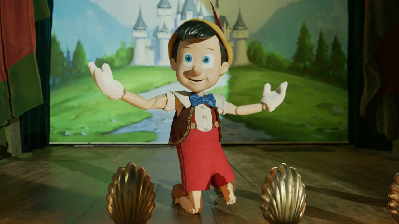 There are no strings on Pinocchio in Pinocchio.