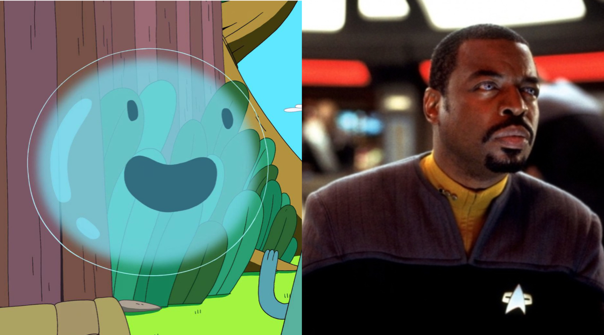 LeVar Burton as Air on Adventure Time and Geordi La Forge on TNG.
