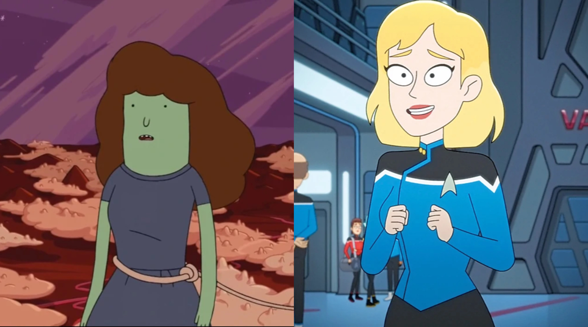 Gillian Jacobs as Margles and Barbara Brinson.