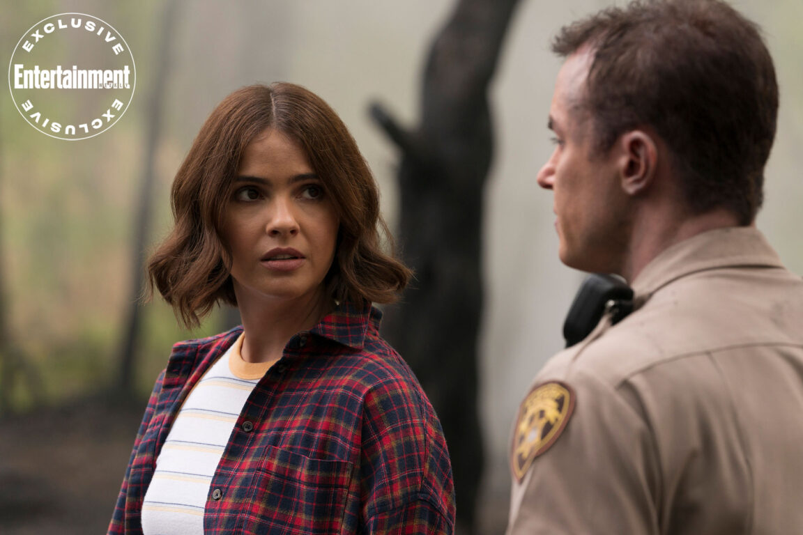 Shelley Hennig looks at Ryan Kelley in a still from Teen Wolf: The Movie