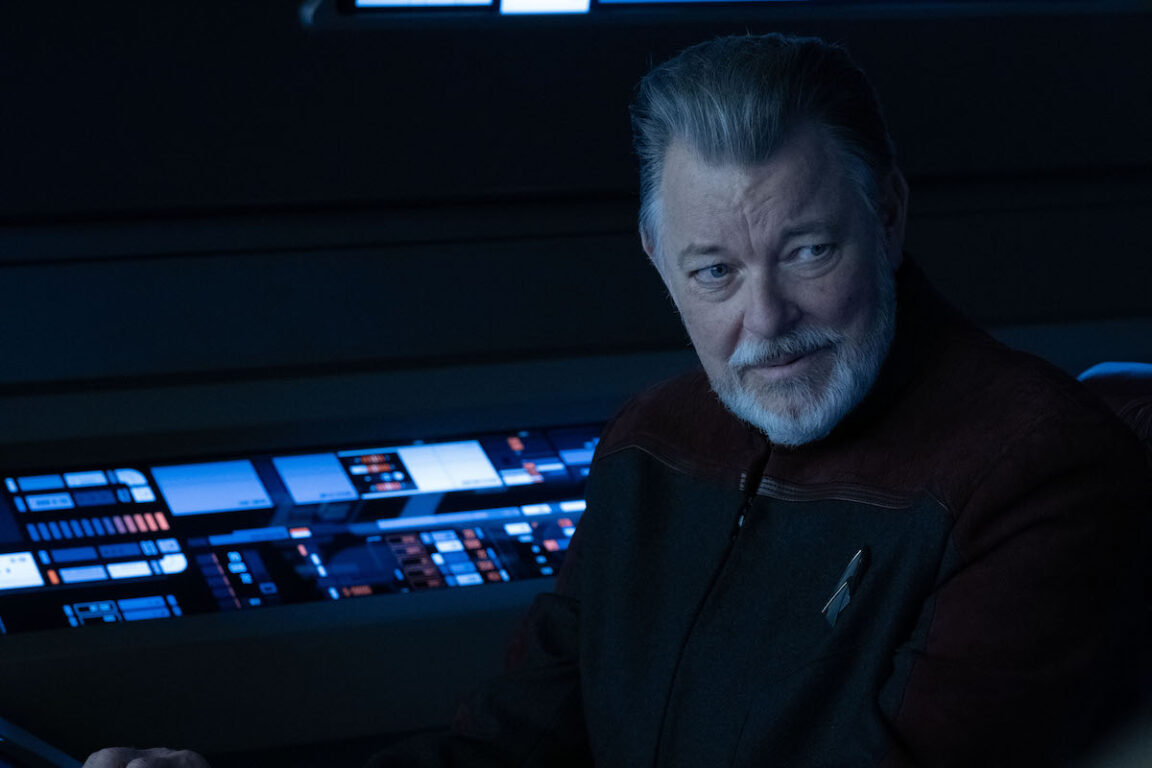 Jonathan Frakes as Riker in "The Next Generation" Episode 301, Star Trek: Picard on Paramount+. 