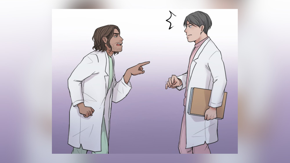 The two doctors bickering.