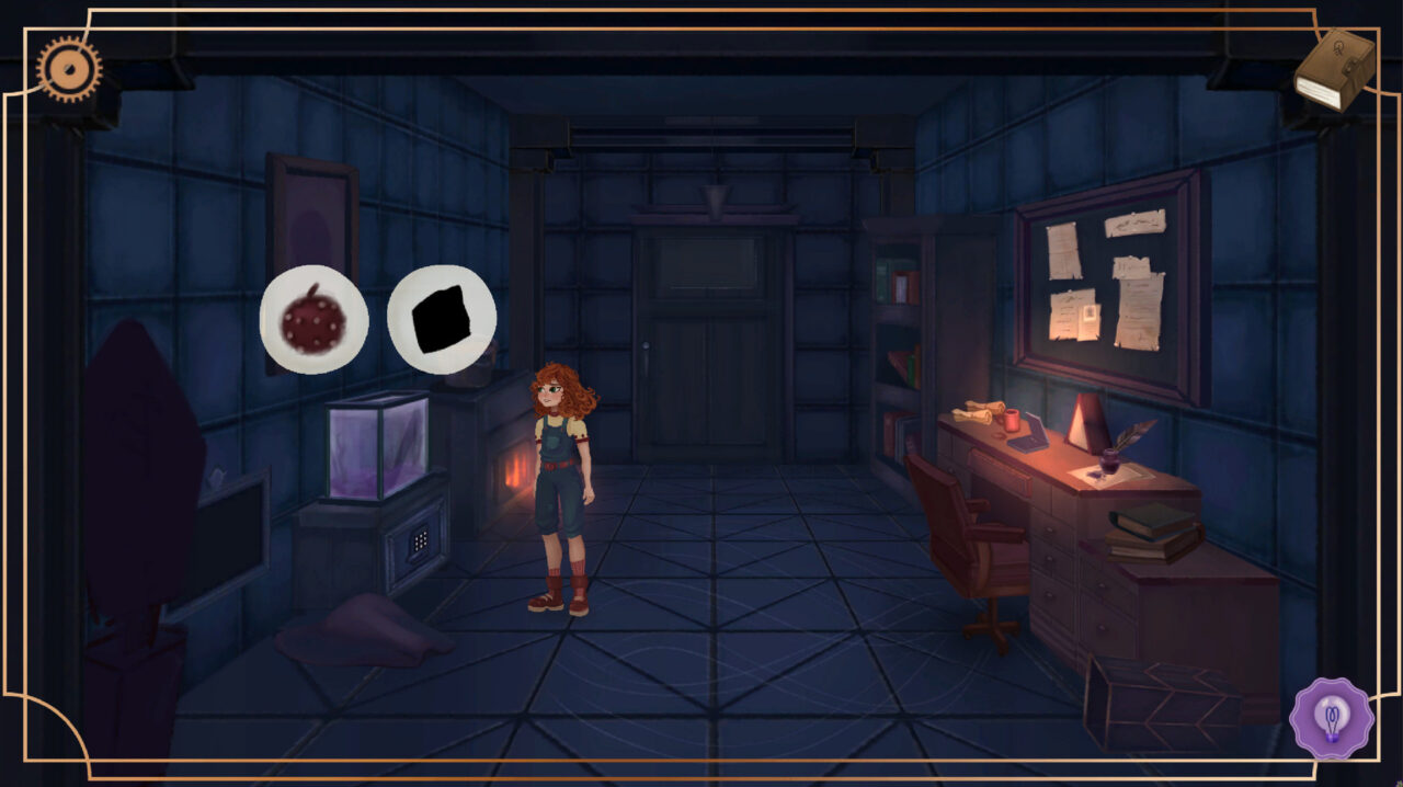 Screenshot of Closer Than You Know with the main character searching a room.