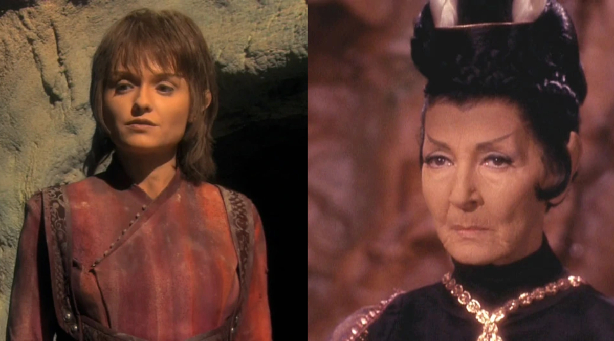 Kara Zediker as T'Pau in Enterprise and Celia Lovsky as T'Pau in TOS.