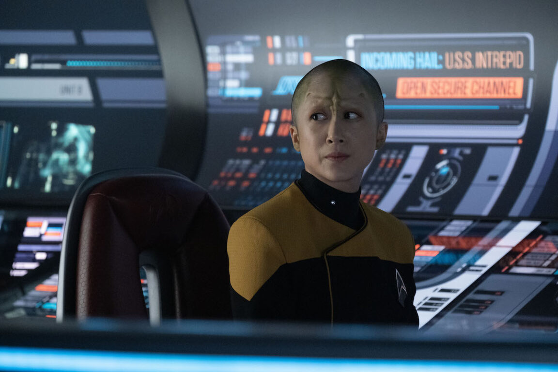 Jin Maley as Kova Rin Esmar in "Imposters" Episode 305, Star Trek: Picard on Paramount+.