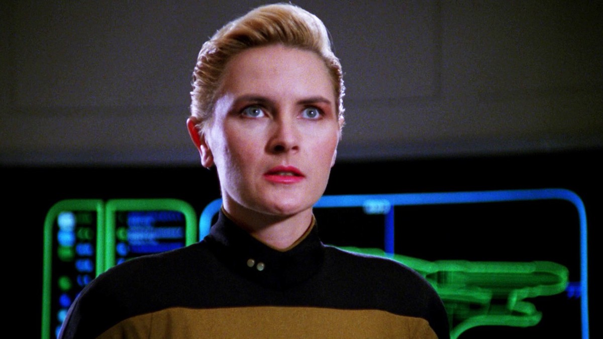 Denise Crosby as alternate Tasha Yar in the Star Trek: The Next Generation episode "Yesterday's Enterprise."