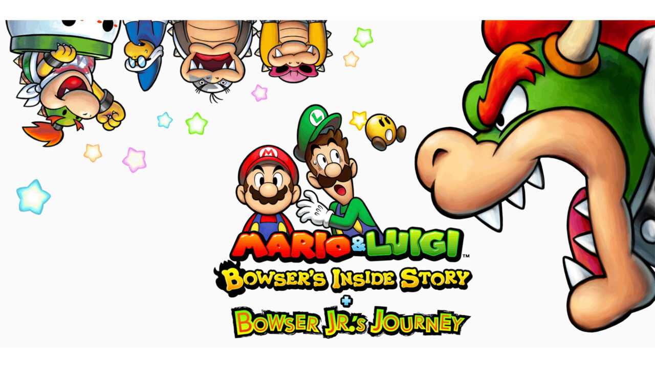 a cover for a game featuring mario, luigi, and bowser