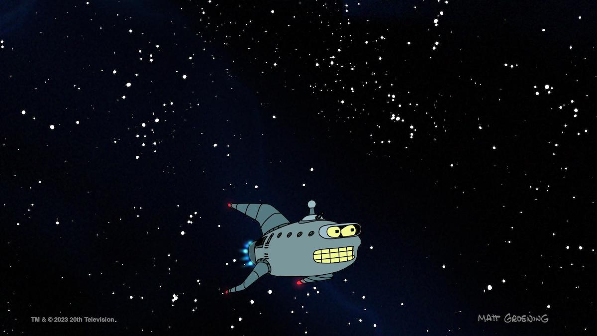 Bender (John DiMaggio) as a space ship.