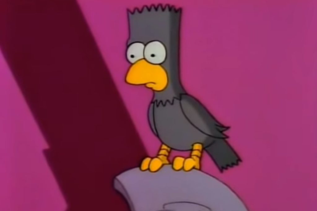 Bart as a raven.